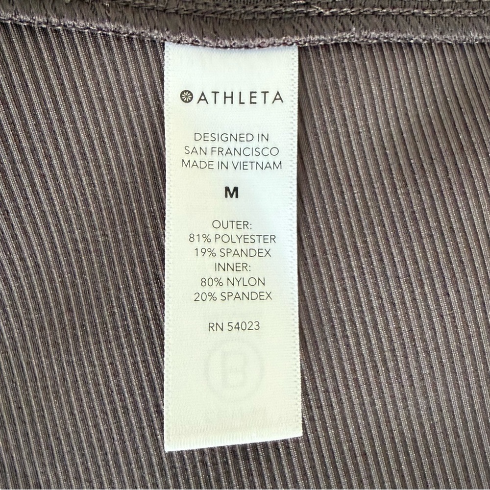 EUC Athleta Brown Ribbed Ruched Tank M - Picture 5 of 6